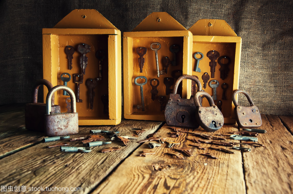 旧钥匙与锁盒